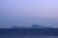 Wyspa Capri przed zachodem słońca